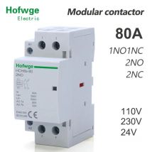 HCH8s-80 AC DC Schütz 2P 40A 80A 2NO 1NO1NC AC24V DC24V Automatischer Haushaltsschütz DIN-Schienen-Typ 50Hz /60Hz