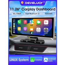 11.26 inch Car DVR 4K Dash Cam Dual Lens Wireless Carplay & Android Auto Video Recorder Monitor GPS Navigation 5G Wifi FM AUX