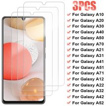 3PCS Vetro Temperato Per Samsung Galaxy A50 A70 A40 A20E A30S A21S A31 A51 A71 Protezione Dello Schermo Per Samsung A12 A52 A02S A32 A22