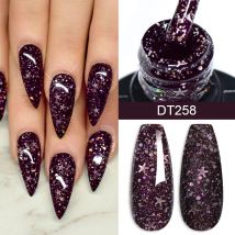 7 ml Glitter Pailletten Nagel Gel Polnisch DIY Nail art Semi Permanent UV/LED Malerei Gel Für Nägel maniküre Soak Off Lack Design