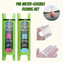 5m PVA Angeln Mesh PVA Angeln Tasche Mesh Wasser Löslich Mesh Karpfen Angeln Feeder Falle Köder Netze Angeln werkzeuge 25mm/37mm