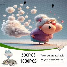 500/1000-teiliges Puzzle für Erwachsene, hochwertig, stressabbauendes, lustiges Familienspiel, perfekt für Geburtstage, Weihnachten, Halloween und Geschenke