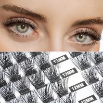ETVITE DIY Cluster Lashes Fluffy Volume Eyelash Extension Natural Segmented False Eyelashes Bundles Individual Lashes