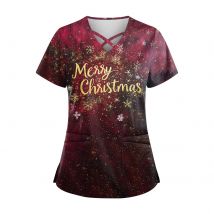 Frauen chirurgische Uniform Krankens ch wester Peelings Top insgesamt medizinische Uniform Weihnachts druck Uniform de Enfermera Para Mujer Uniformen