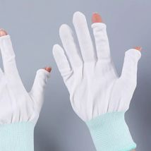1 Paar ultra dünne Sommer-Nylon handschuhe zeigen zwei oder drei Finger Teepflück handschuhe zum Angeln mit finger losen Handschuhen