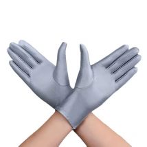 Fashion Summer Spandex Gloves Women Men Sexy Mittens Sun Protection White Black Etiquette Thin Short Stretch Dressy Dance Gloves