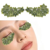 1 Satz Jade-Augenmasken – ein Cool Sensation Augenentspannungs-Massagegerät – Augenvorhang, Augenmaske, Gesichtspflege-Tool