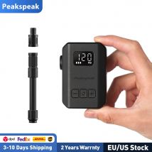 [2026 NUOVO] Peakspeak AS260PRO Mini pompa elettrica per bici 600mAh Batteria 120PSI Max Gonfiatore per pneumatici senza fili per bici con display a LED