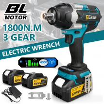 1800N.M moment obrotowy bezszczotkowy elektryczny klucz udarowy bezprzewodowy klucz elektryczny 1/2 cala dla Makita 18V akumulatorowe wkrętaki narzędzia