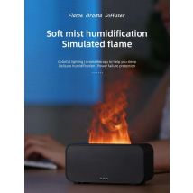 Flame Aroma Diffuser,Fragrance Essential Oil Diffuser Humidifier,with 3D Flame Night Light 120mL for Bedroom, Home and Office