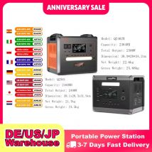 SOLARPLAY Q2501 Q2402M tragbares Kraftwerk 2160WH 2304WH LiFePO4-Batterie mit 2400W/2500W (4800W Peak) Solargenerator