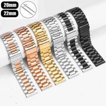 Cinturino in acciaio inossidabile per Samsung Galaxy watch 7/FE/6/5 pro/4/Classic 20mm 22mm bracciale in metallo amazfit GTS-GTR-4-3-2e-mini cinturino