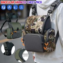 Fernglas-Geschirr, Brusttasche mit Regenschutz, Entfernungsmesser-Tasche, verstellbar, großes Fassungsvermögen, Bino-Koffer, Rucksack für Jagd, Wandern