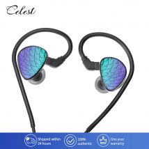 Celest Wyvern Black Remaster 10mm LCP 2.0 Diaphragm Custom Dynamic Driver in Ear Earphones with MIC Cable Headphones