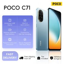 POCO C71 4G 4+128GB Global Version 6.88" 120Hz Screen Powered by a UNISOC T7250 Processor 5200mAh Battery 32MP AL Dual Camera