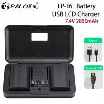 LP E6 LP-E6 LP-E6N lp e6 Batterie + LED Dual Ladegerät Fall Für Canon EOS 5DS R 5D Mark II III IV 5D 6D 7D 70D 80D R5 R6 XC10 XC15
