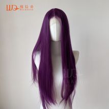 Raspberry Purple Wig Deep Purple Hand Hook Wigs 26inch 13*4 Large Lace on The Forehead Cosplay Synthetic Lace Wigs