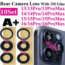 10er-Set Rückkamera-Glaslinsen-Aufkleber für iPhone 16 15 Plus 14 13 12 11 Pro Max Xr Rückkamera-Abdeckungslinse