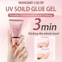WANGMEI COLOR Solid Gel Nail Glue 30g Soft Gel Nail Tips Solid Hard Gel for Nails Nail Art DIY Home UV Light Cured