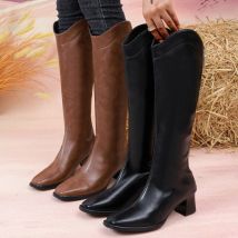 Mode Neue Runde Kappe Sexy Zipper Platz Ferse Casual Wanderschuhe Winter Bequeme/elegante Nicht-slip Mid-rohr Stiefel für Frauen