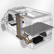 Elektrische Kfz-Klimaanlage, 12 V, 24 V, All-in-One-Einbett-Klimaanlage mit Fernbedienung für Wohnmobile, Wohnmobile, LKWs