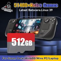 Game TF Card Latest Batocera 39 OS for Steam Deck/Win 600 /Windows PC/Handheld with 51400+ Games for PS3/PS2/PS1/PSP/MAME etc