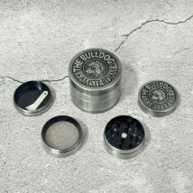 1,6/2 zoll Silber Hund Metall Kräuter Mühle Mörtel 4-Schichten Tabak Vanille Knospe Mühle Gras Zigarre rauchen Zigarette Werkzeug