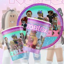 Sandkasten Gebäude Spiel Roboter Mädchen Rosa Thema Geburtstag Party Dekoration Ballon Kinder Event Liefert Geschirr Banner Hintergrund