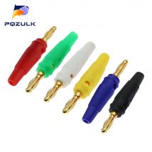 5PCS Vergoldete 4mm Bananen Stecker Schraube Zu Lautsprecher Verstärker Binding Post Test Sonden Adapter