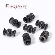 5/10/15 Teile/los Schwarz Perlen Separatoren, Vase Form Perlen Zubehör Für Schmuck, Spacer Perlen Erkenntnisse Für DIY