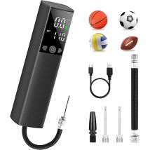 Portable Air Pump Electric Ball Pump Soccer Ball Pump Fast Inflation with Precise Pressure Gauge LCD Display Football Basketball