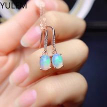 YULEM Ohrringe aus 925er-Sterlingsilber mit natürlichem Opal, modische Ohrringe, Opal-Ohrstecker, Damen-Luxus-Schmuck, Geschenke, kostenloser Versand