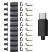 10 stücke Typ C usb 3,1 3A schnelle lade USB Anschlüsse Männlich Jack Schwanz Stecker Elektrische Terminals schweißen DIY daten kabel zubehör