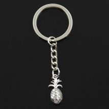 Neue Mode Keychain 23x10mm Bromeliaceae Ananas Ananas Anhänger DIY Männer Bronze Silber Farbe Auto Schlüssel Kette Ring souvenir Geschenk