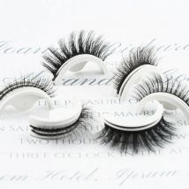 Selbstklebende Wimpern, kleberfrei, wiederverwendbar, Vollstreifen-Wimpern, dick, natürliches Make-up-Werkzeug, falsche Wimpern
