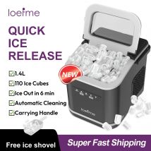 Loefme Macchina per il ghiaccio elettrica Macchina per cubetti di ghiaccio professionale Proiettile di pulizia automatica portatile Macchina per la produzione di blocchi di ghiaccio rotondi Bar