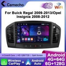 Camecho 6 + 128G Autoradio Für Buick Regal 2009-2013 / Opel Insignia 2008-2012 Drahtlose CarPlay Android Auto GPS Stereo 4G Wifi