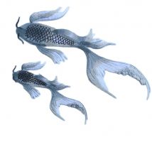 2pc/set goldfish embroidered Patches for Clothing iron on Embroidery Stickers Clothing Applique animal Decoration Badge parche