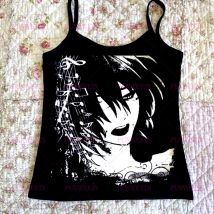 Ästhetische Grafiken Japan Anime Mädchen Kleidung Vintage Punk Gothic Punk Crop Top Emo Mädchen Y2k Streetwear Korsett Tank Top Baby T-Shirt