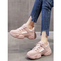WOIZGIC Women's Female Ladies Genuine Leather Shoes Platform Lace Up Korean Sports Spring Autumn Breathable Vulcanized Shoes