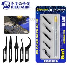 MECCANICO Assassin 5 Set di lame di rilavorazione per sgommatura professionale 5 pezzi Coltello da taglio per raschietto per strumenti di riparazione CPU IC della scheda madre del telefono