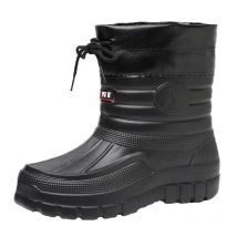 Herren Winter Thiened Wasserdichte Schneestiefel Baumwolle oes for ly Warme runde Zehen Lässige High Top Arbeitsstiefel EVA-Außensohle