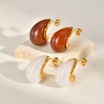 Potrójny kolczyk w kształcie koła dla kobiet, otwarte obręcze linowe, modna biżuteria ze stali nierdzewnej Danity, nie blaknie