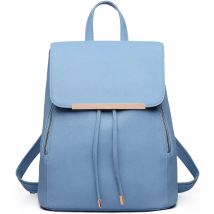 Zaino Rolltop in pelle artificiale da donna Miss Lulu con Design a Zip a Tunnel: elegante zaino da città e scuola