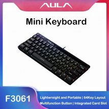 AULA F3061 Tastiera cablata mini tastiera Tastiera retroilluminata RGB per ufficio e casa Computer desktop Tastiera portatile e da gioco