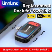 Docking station portatile Unnlink per Nintendo Switch 2, mini dock da viaggio con uscita HDMI 4K e ricarica PD per NS2 a TV/monitor