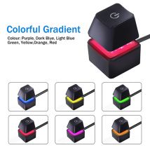 Schreibtisch-EIN/AUS-Netzschalter für Desktop-Computer, RGB-Hintergrundbeleuchtung, mechanischer Schaftschlüssel, externe Fernstart-PC-Mainboard-Reset-Taste