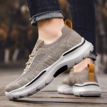 Männer Freizeit schuhe bequeme Netz schuhe Sommer atmungsaktive Männer Slipper breite Slip auf Wanderschuhen Männer