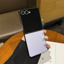 Für Samsung Galaxy Z Flip 7 6 5 4 5G Handyhülle Luxus Litschi Muster Leder stoßfest Soft Cover für Samsung Z Flip 6 Flip7FE