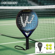 Padelschläger |   Oberfläche aus Kohlefaser |   mit EVA Memory Flex Foam Core |   Leichte Padel Tennisschläger |   Paddel-Tennisschläger